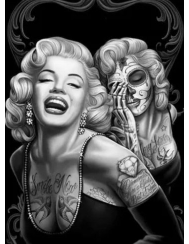 Tableau *MARILYN MONROE *SKULL destockage